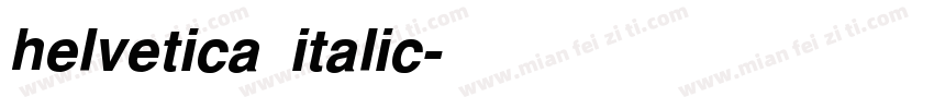 helvetica italic字体转换
